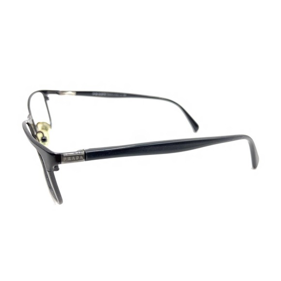 Prada VPR 51P 7AX-1O1 Black Silver Eyeglasses Frames 54-18 140 Italy Designer - Picture 7 of 12